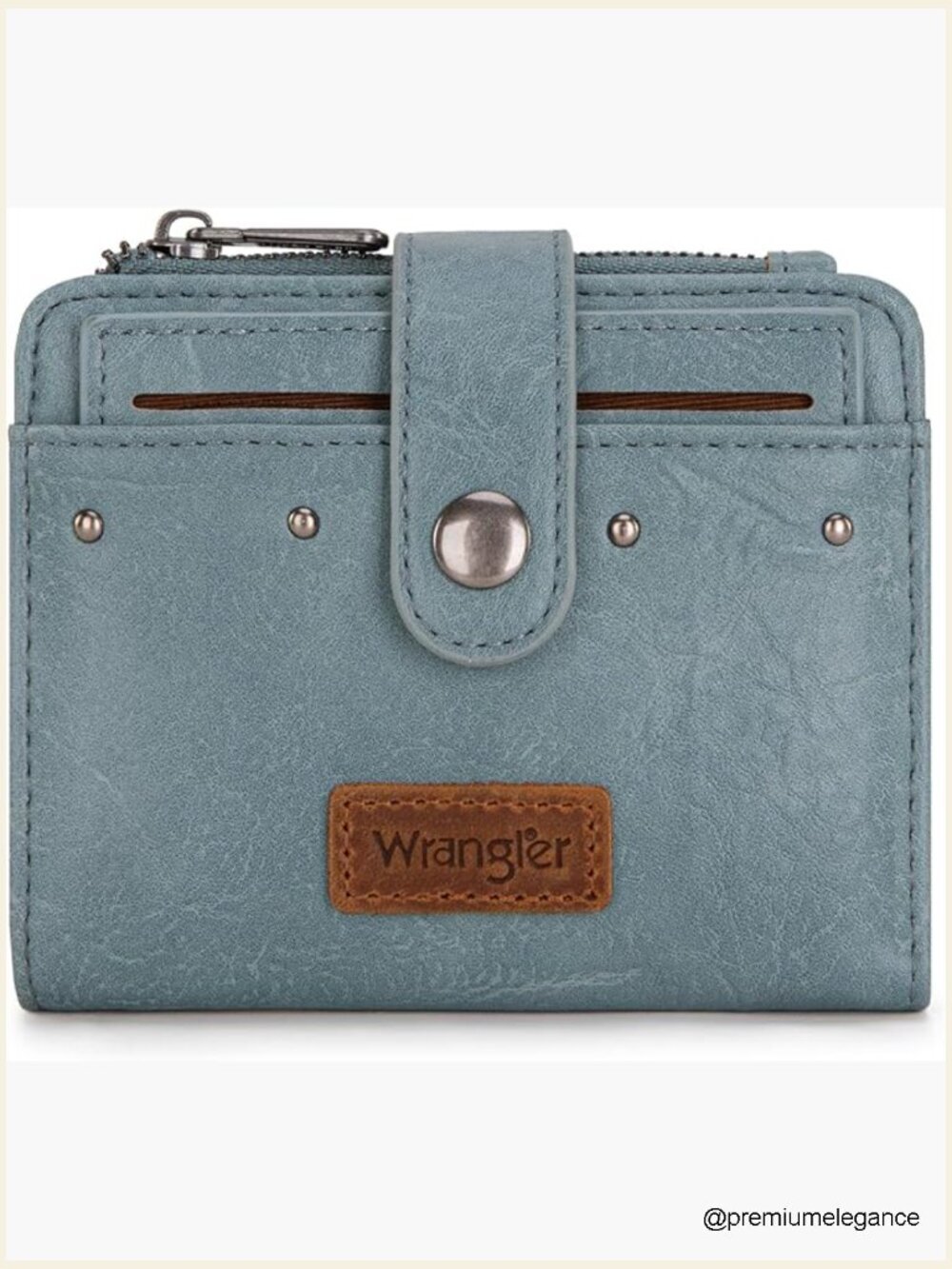 Small Bifold Wallet with RFID Blocking, 8 Card Slots & Removable ID Window
